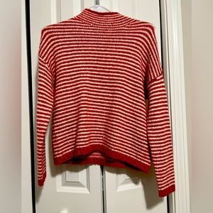 Anthropologie women’s red and white striped sweater